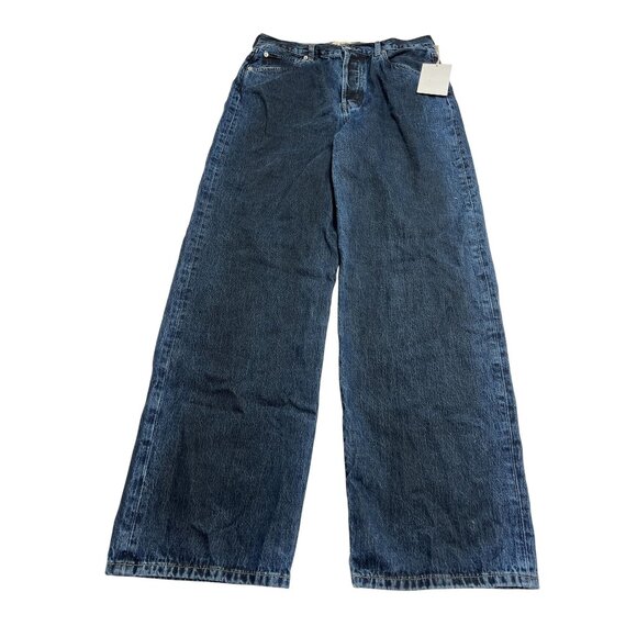 ETICA Archer High Rise Loose Fit Jeans in Dark Shadow - Picture 1 of 5